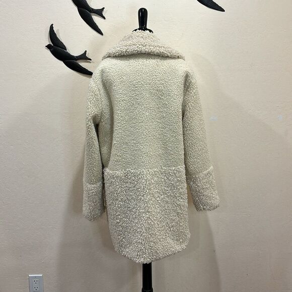 Abercrombie Mixed Fabric Teddy Coat - XL - Cream - Picture 7 of 10